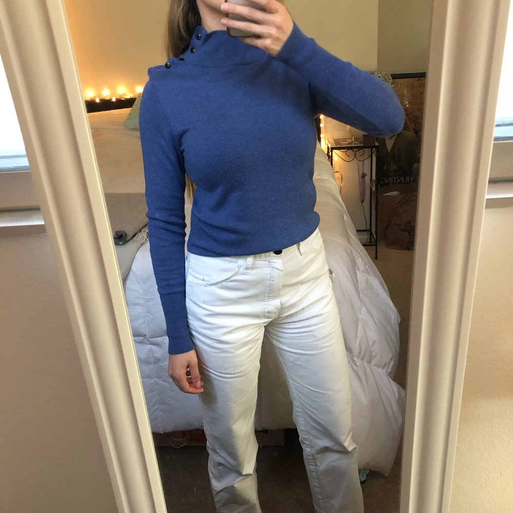 Ann Taylor Blue Turtleneck